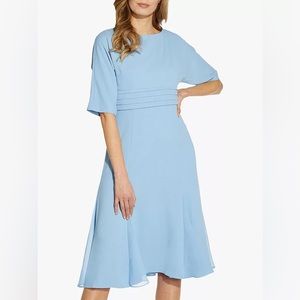 Adrianna Papell Dolman Icy Topaz Crepe Midi Dress - Size 16W